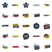 Thankyou 25 Versatile Vector Icons for a wide range of thank you messages