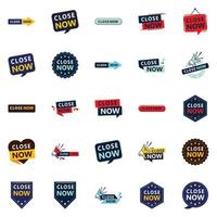 Close Now Text Banners Pack of 25 vector