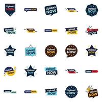 25 Dynamic Vector Designs in the Upload Now Pack Perfect for Marketing and Branding Campaigns