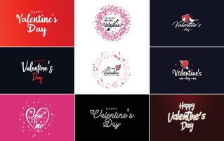 Love word art design with a heart-shaped gradient background vector