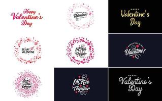 Love word art design with a heart-shaped background and a bokeh effect vector