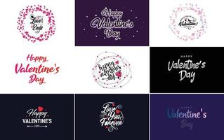 Be My Valentine lettering with a heart design. suitable for use in Valentine's Day cards and invitations vector