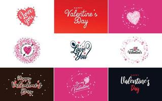 Be My Valentine lettering with a heart design. suitable for use in Valentine's Day cards and invitations vector