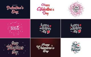 Be My Valentine lettering with a heart design. suitable for use in Valentine's Day cards and invitations vector