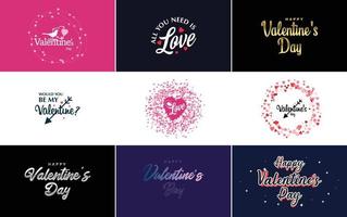 Love word art design with a heart-shaped gradient background vector