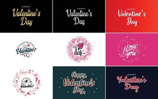 Be My Valentine lettering with a heart design. suitable for use in Valentine's Day cards and invitations vector