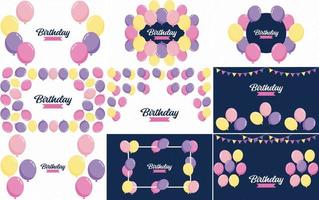 Happy Birthday text with a shiny. metallic finish and abstract background vector