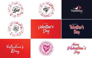 Be My Valentine lettering with a heart design. suitable for use in Valentine's Day cards and invitations vector