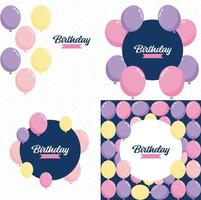 Happy Birthday design with a vintage. typewriter font and a paper texture background vector