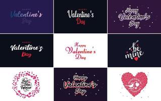 Be My Valentine lettering with a heart design. suitable for use in Valentine's Day cards and invitations vector