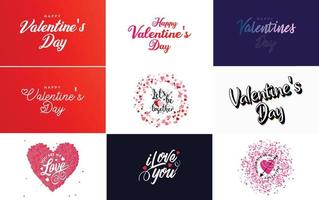 Be My Valentine lettering with a heart design. suitable for use in Valentine's Day cards and invitations vector