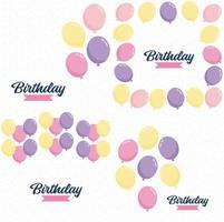 Retro Happy Birthday design with bold. colorful letters and a vintage texture vector