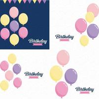 Happy Birthday in a bold. geometric font with a pattern of birthday candles in the background vector