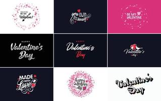 Love word art design with a heart-shaped gradient background vector