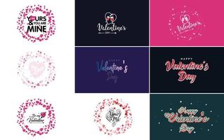 Love word art design with a heart-shaped gradient background vector