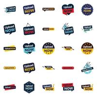 Maximize your marketing efforts with the Upload Now Vector Bundle 25 High Impact Designs Included