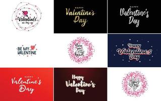 Be My Valentine lettering with a heart design. suitable for use in Valentine's Day cards and invitations vector