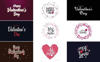 I Love You hand-drawn lettering with a heart design. suitable for use as a Valentine's Day greeting or in romantic designs vector