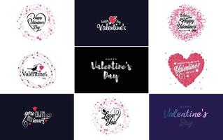 Be My Valentine lettering with a heart design. suitable for use in Valentine's Day cards and invitations vector