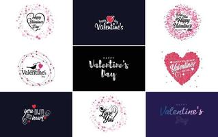 Be My Valentine lettering with a heart design. suitable for use in Valentine's Day cards and invitations vector