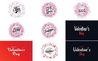 Be My Valentine lettering with a heart design. suitable for use in Valentine's Day cards and invitations vector