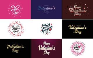 Be My Valentine lettering with a heart design. suitable for use in Valentine's Day cards and invitations vector