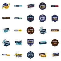 25 High-Converting Super Sale Graphic Elements for Boosting Sales vector