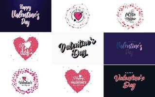 Love word art design with a heart-shaped background and a bokeh effect vector