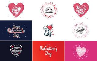 Love word art design with a heart-shaped background and a sparkling effect vector