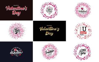 Be My Valentine lettering with a heart design. suitable for use in Valentine's Day cards and invitations vector