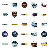 25 impresionantes banners de venta final para tiendas en línea vector