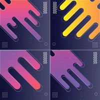 Cool and Modern Abstract Gradient Shape Backgrounds Pack of 6 vector