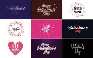 Love word art design with a heart-shaped background and a bokeh effect vector