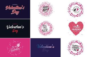 Be My Valentine lettering with a heart design. suitable for use in Valentine's Day cards and invitations vector