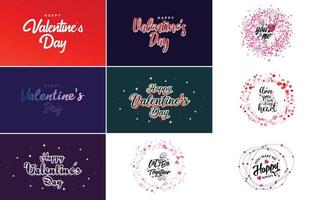 Be My Valentine lettering with a heart design. suitable for use in Valentine's Day cards and invitations vector