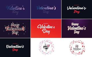 Love word art design with a heart-shaped background and a bokeh effect vector