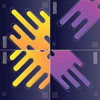 Cool and Modern Abstract Gradient Shape Designs vector