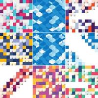 Square blue geometrical abstract background vector