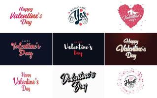 Be My Valentine lettering with a heart design. suitable for use in Valentine's Day cards and invitations vector