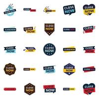 Close Now Text Banners Pack of 25 vector