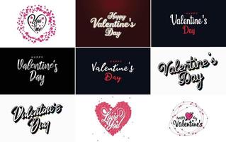 Be My Valentine lettering with a heart design. suitable for use in Valentine's Day cards and invitations vector