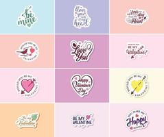 Celebrating the Power of Love on Valentine's Day Stickers vector