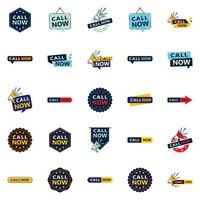 25 Versatile Typographic Banners for promoting calls in different contexts vector