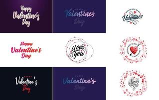 Be My Valentine lettering with a heart design. suitable for use in Valentine's Day cards and invitations vector