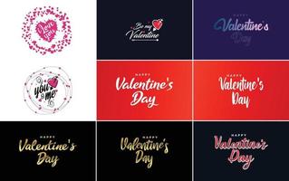 Be My Valentine lettering with a heart design. suitable for use in Valentine's Day cards and invitations vector