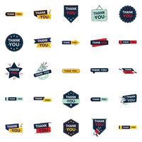 Thank You 25 High quality Vector Elements for Conveying Thanks