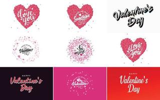 Love word art design with a heart-shaped gradient background vector