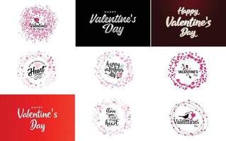 Be My Valentine lettering with a heart design. suitable for use in Valentine's Day cards and invitations vector