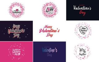 Love word art design with a heart-shaped background and a bokeh effect vector