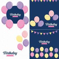 Happy Birthday design with a vintage. typewriter font and a paper texture background vector